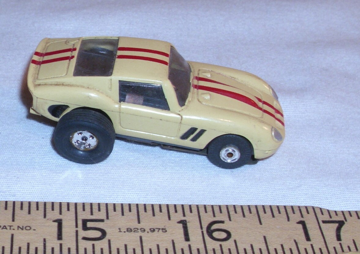 sheller♡メタリックジャガードキュロット AURORA THUNDERJET 500 TJET FERRARI HO SLOT CAR 1960s IN YELLOW | eBay