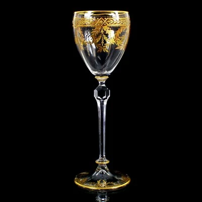 Stem glass with relief and polished gold painting, Josephinenhütte, Franz Pohl - Bild 1 von 4