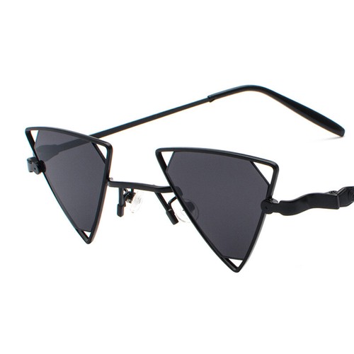 Retro Triangle Sunglasses Stylish Steampunk Metal Frame Hipster Glasses Eyewear - Picture 27 of 31