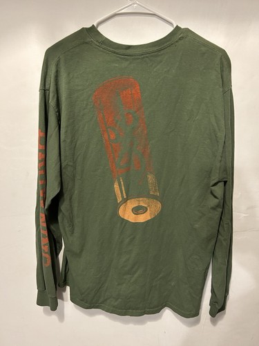 Browning Green Long Sleeve T Shirt Size Mens Large Logo on Back 100% Cotton - Picture 5 of 5