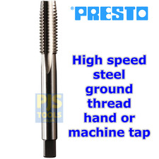 Presto 6000 hss machine or hand taps metric coarse taper second plug or tap sets