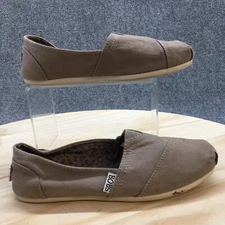 Bobs From Skechers Shoes Womens 7 Peace And Love Slip On Brown Canvas Flat 33645