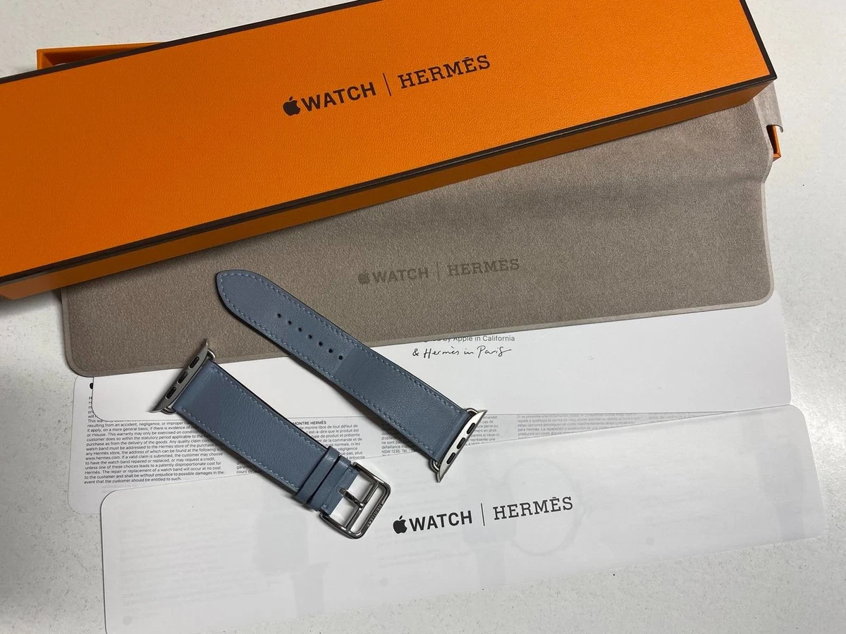 Apple Watch Hermès Hermes Band 42/44/45 mm Simple Tour leather blue color