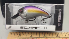 NEW 13 Fishing Scamp 60 Purple Nurple 1/2 oz Squarebill  Crankbait 2-3/8" Rattle