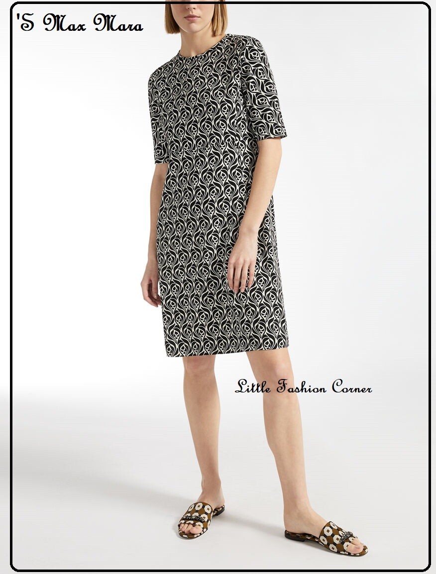 パーティードレス SPORTMAX OPEROSO - Tight-fitting viscose blend crepe knit dr Viscose crêpe blend knit fitted dress, black | Sportmax