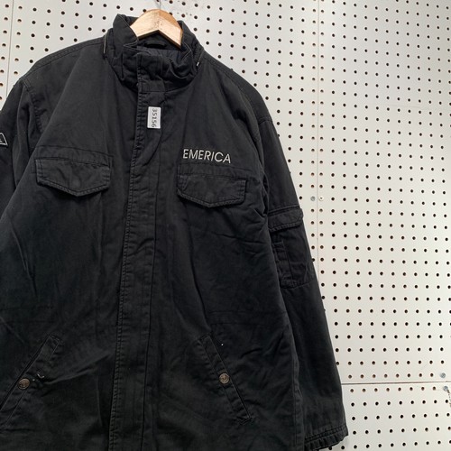 Vintage Emerica Skateboard Coat Jacket Mens Medium Black Long Skate 24x33 - 第 4/16 張圖片
