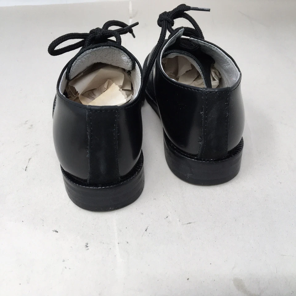 Zapatos de vestir negros para niños pequeños talla 7 zapato Be Doo hecho en Italia cuero gamuza Foto 4 de 4