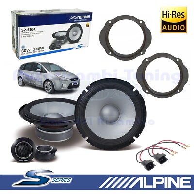 Alpine S2-S65C Lautsprecher 2-Wege 165Mm 240W Für Ford Focus C-Max