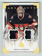 13-14 UD Upper Deck Artifacts  Craig Anderson  /15  Dual Patches