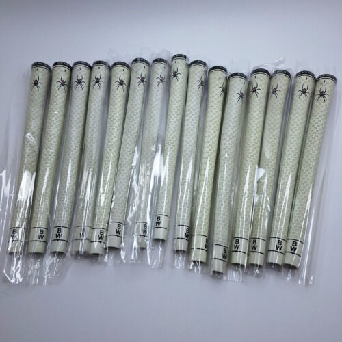 14 Black Widow Tour Silk Golf Grips - White - Midsize - .600" Round - BRAND NEW