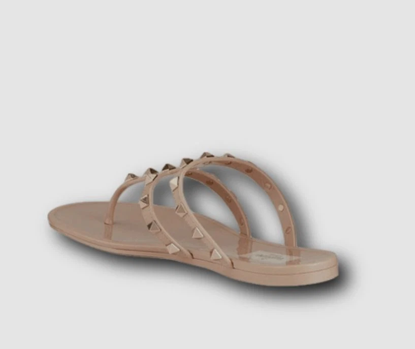 Beige outlet jelly sandals