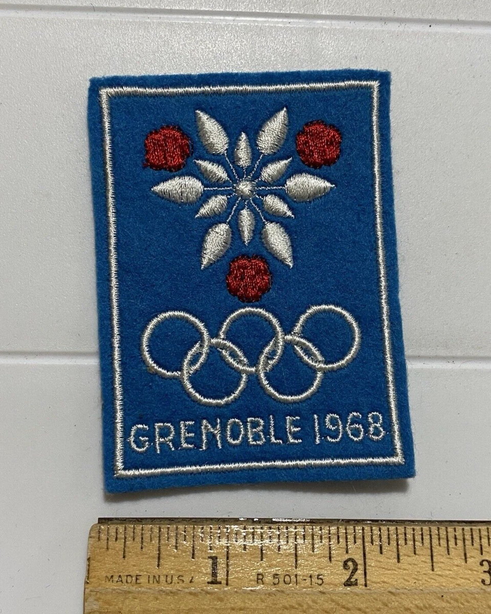 Patch Brodé USA – Jeux Olympiques Grenoble 1968 – Équipe Américaine – Neuf