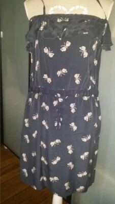 ROBE GERARD DAREL COULEUR BLEU PAPILLON 100% SOIE - Photo 1/4