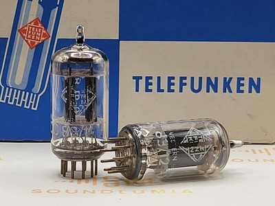 Telefunken ECC83 Smooth Plates   Matched Pair - Berlin '65 - Same Code - NOS+