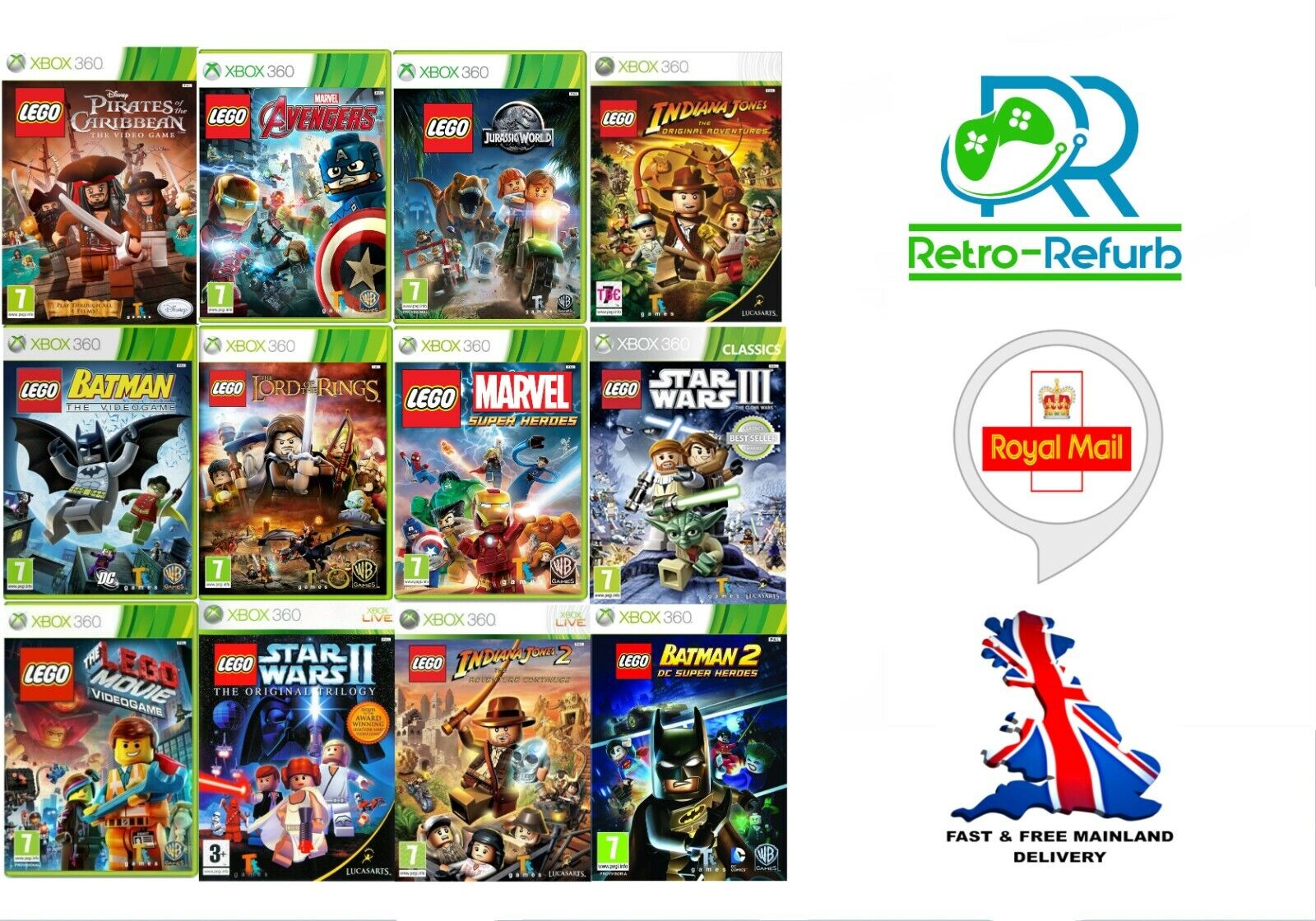 Lego Games Xbox 360 Choose Your Title - Fast Post - Up To 15% Off Multibuy |