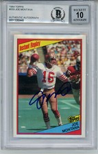 Joe Montana Autographed 1984 Topps #359 Trading Card BAS 10 Slab 34628