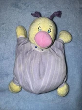 Luv N Care Plush Purple Yellow Working Voice Laughs 2005 Caterpillar 8” Baby Toy