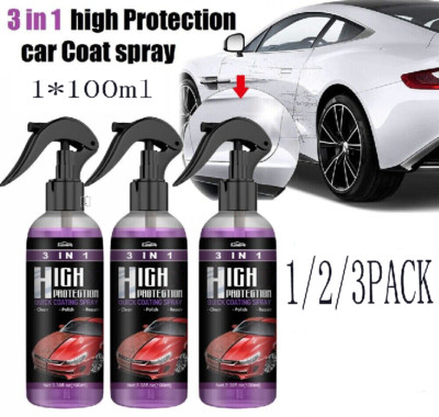 1~3er 3 in 1 Hoher Schutz Schnell Hydrophob Auto Lack Keramik Beschichtung Spray