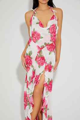 chinese dress ladies Tiered Reworked Floral Maxi Dress main image 0