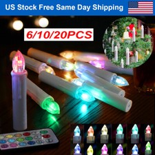 Flameless LED Candles Lights Christmas Tree Light Window Candles w/ Remote Timer