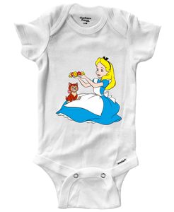 Infant-Gerber-Onesies-Bodysuit-Clothes-Baby-Cute-Alice-in-Wonderland-Cat-Kitty