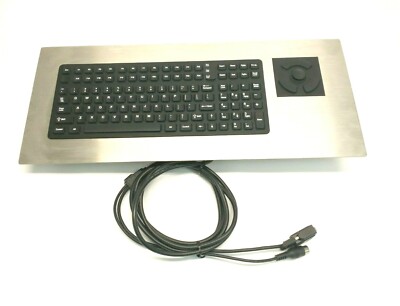 iKey PM-2000-STD Industrial Panel Mount Keyboard w/ Integral HulaPoint II Mouse