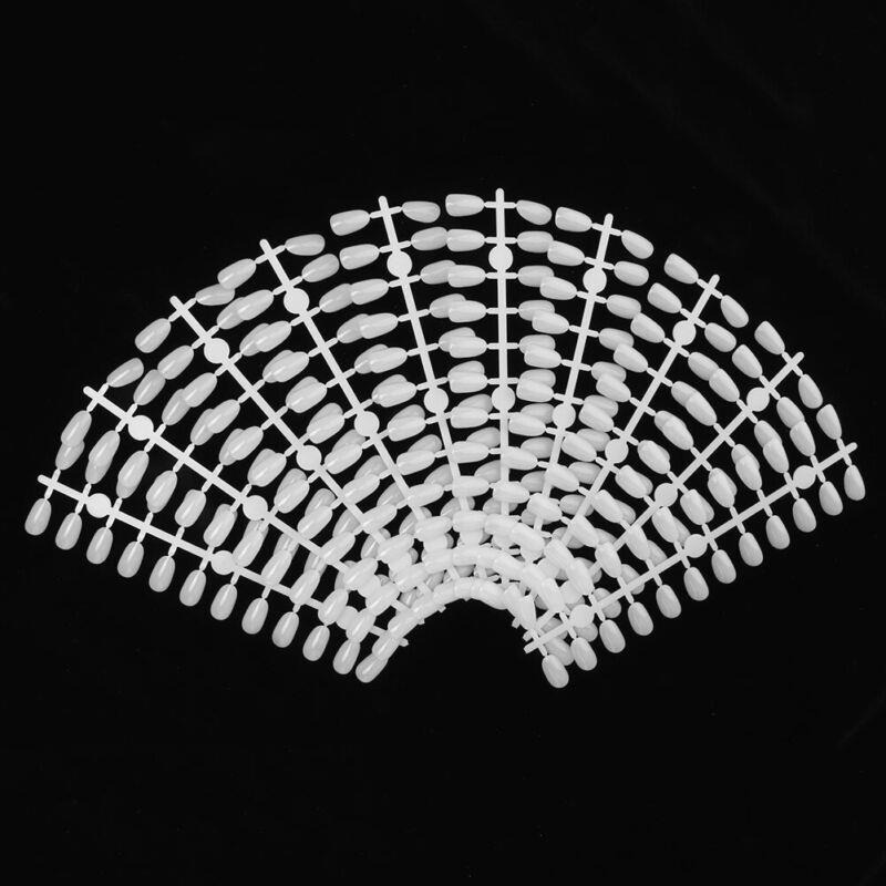 240Pcs Round False Nail Tips Color Display Practice Manicure Gel Polish