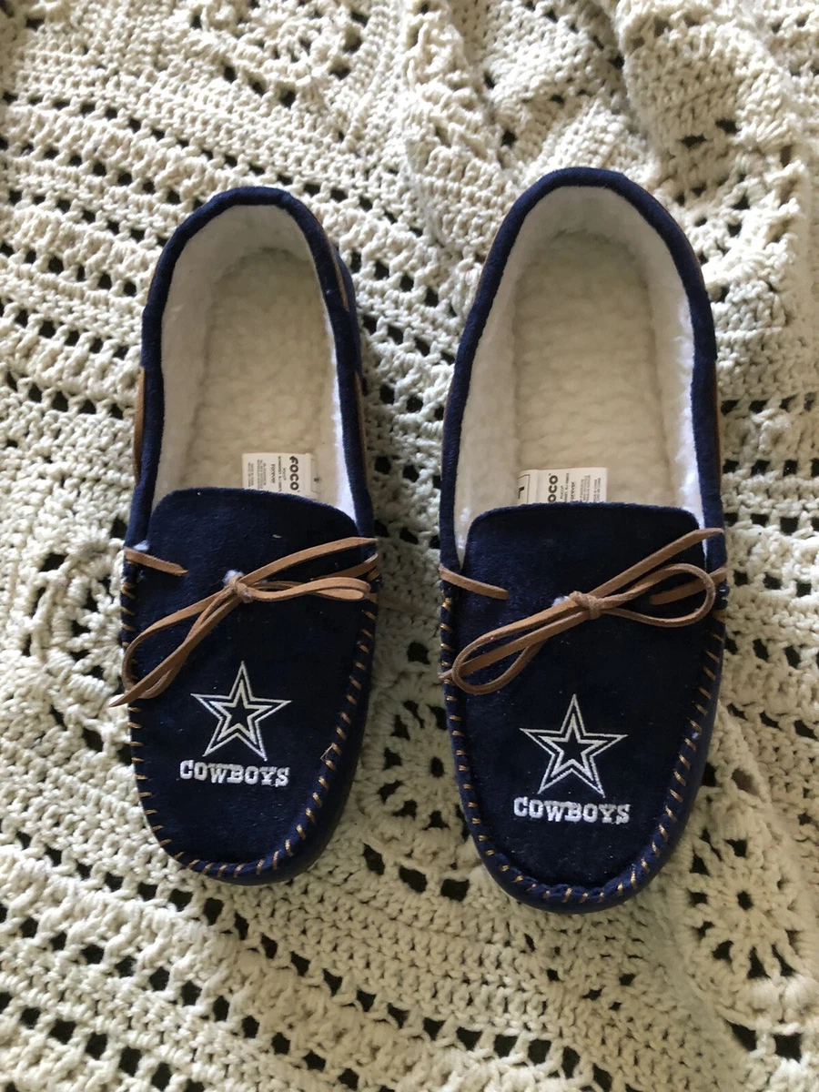Cowboys moccasin slippers hotsell