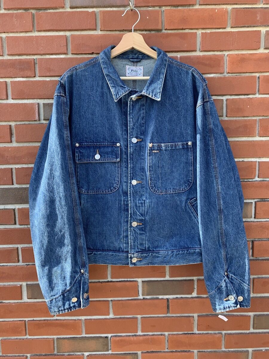 Rare Vintage Polo Ralph Lauren Dungarees Denim Jacket Size Rare Vintage Polo Ralph Lauren Dungarees Denim Jacket Size
