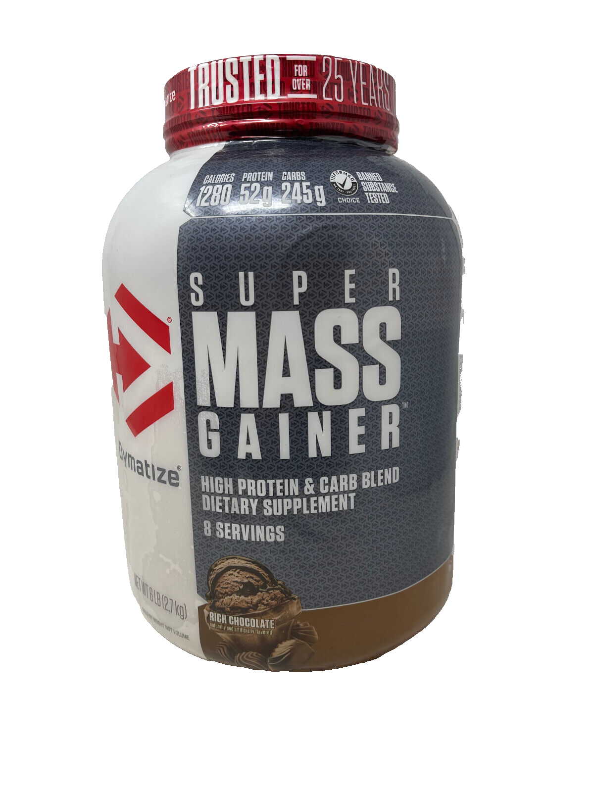 Dymatize Super Mass Gainer Protein Powder, Rich Chocolate, 6 lbs