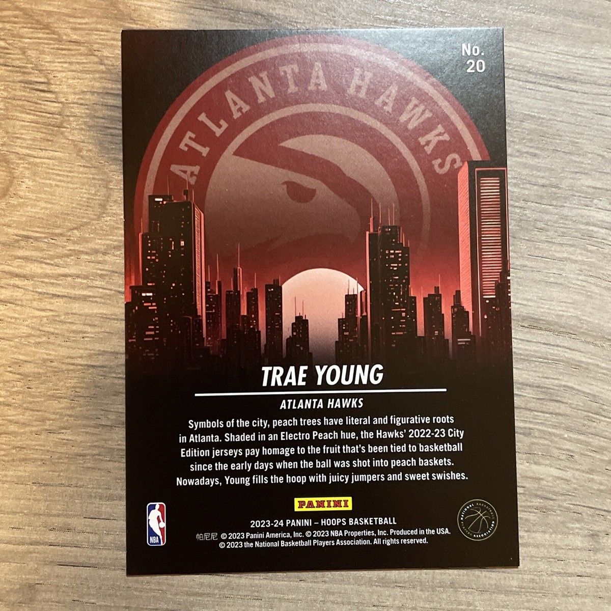 Trae Young 2023-24 Panini NBA Hoops City Edition #20 Atlanta Hawks /25