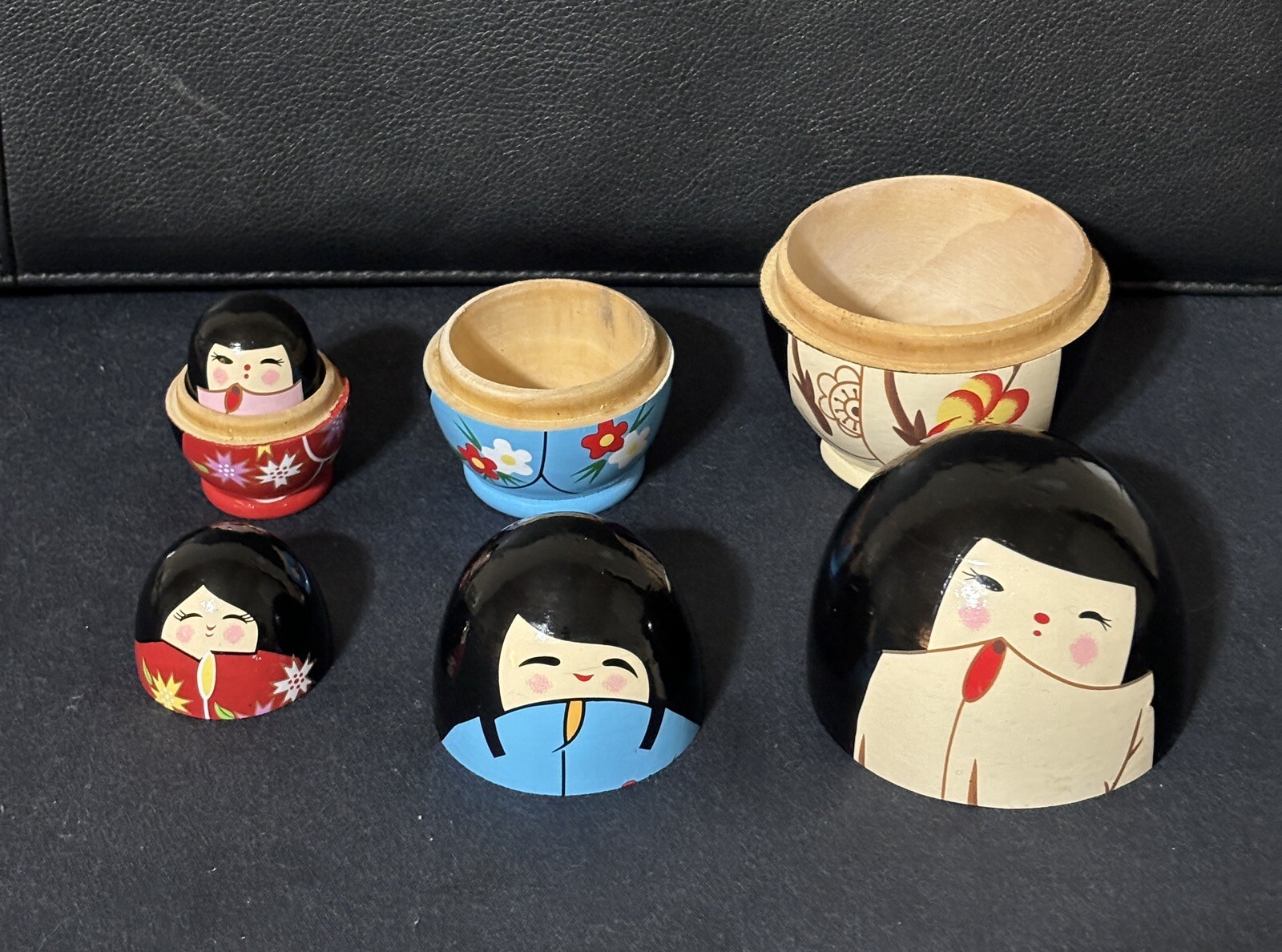 Kawaii Kokeshi Nesting Dolls 5 PC Gift Set eBay
