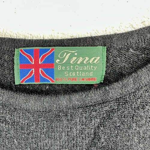 Tina Best Quality Scotland anthrazit 100% Kaschmir Kurzarm Strick Top Gr. S? - Bild 5 von 5