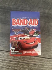 Band-Aid Adhesive Bandages Disney Pixar Cars2  Assorted Sizes 20 ct