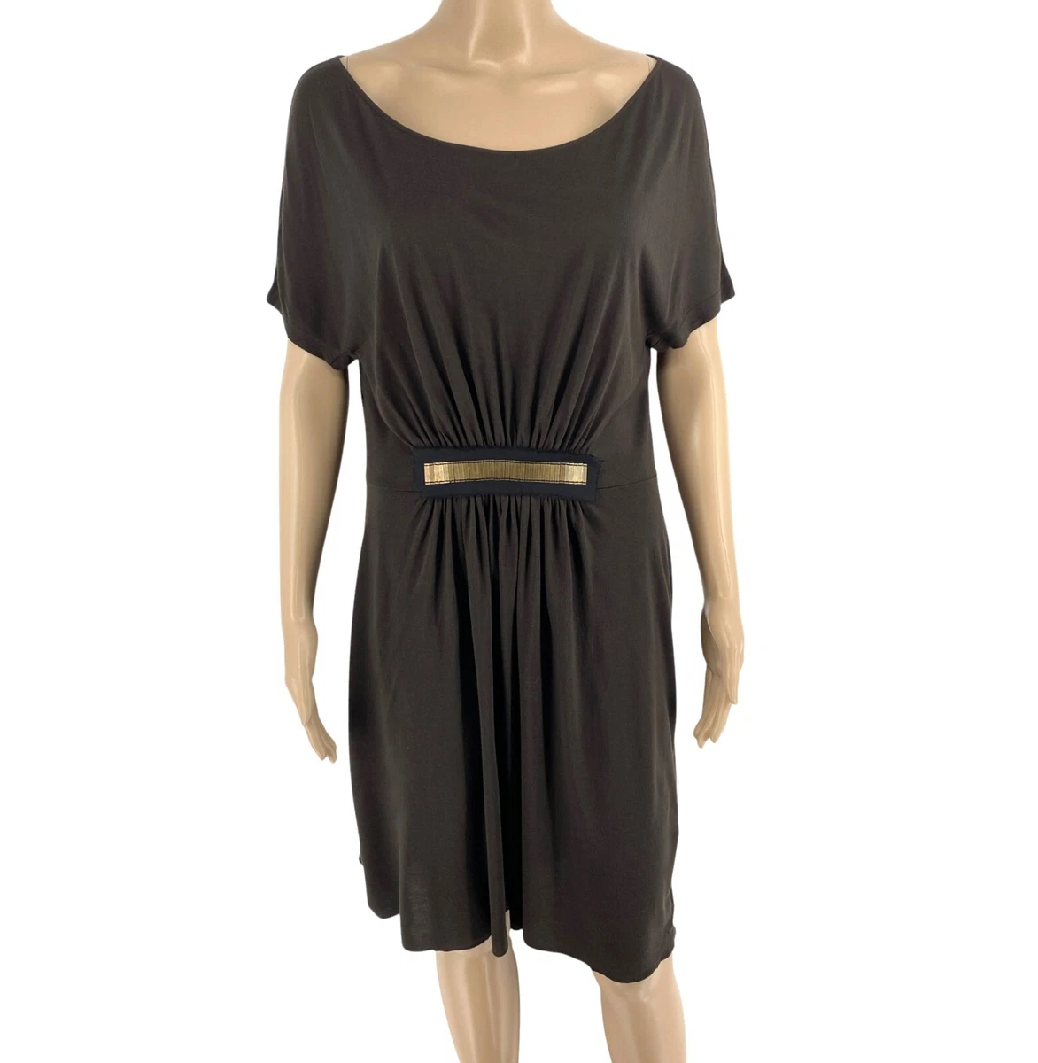Robe Chemisier Stefanel Noire - Taille 40 - Occasion Très Bon état - Modèle ZC117