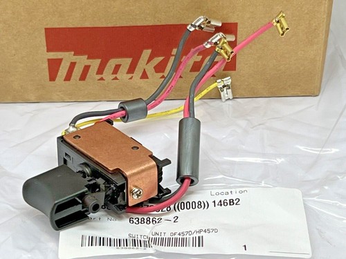 Genuine Makita 638862-2 SWITCH UNIT fits DF457D / HP457D / HP488D - Picture 4 of 10