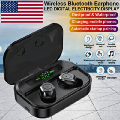Mini Bluetooth 5.0 Wireless Headset TWS Earphones Stereo Headphones Earbuds