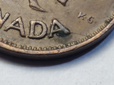ERROR 1945 Die Crack on Canada 1 Cent Penny P658 | eBay