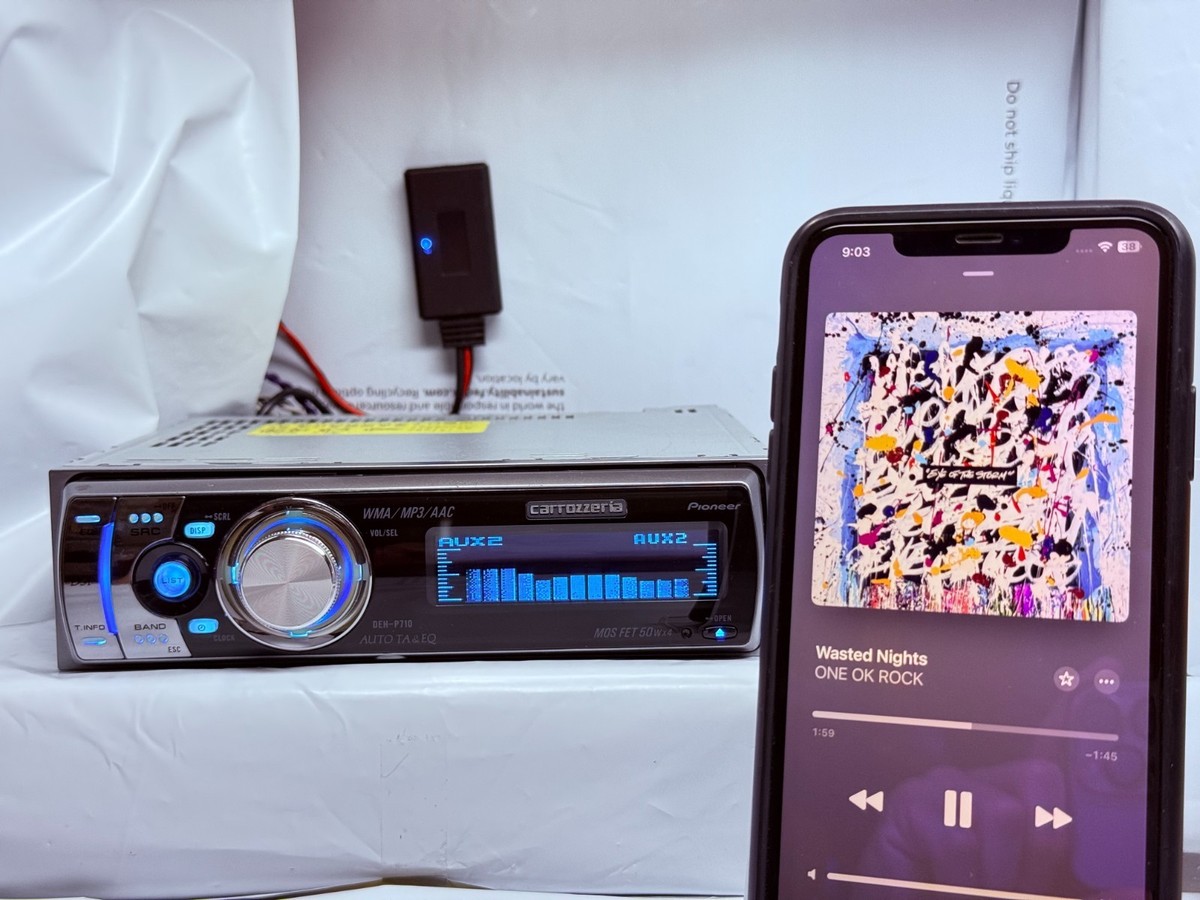 Pioneer DEH-P710 CD Head Unit JDM Car Audio w/ External Bluetooth