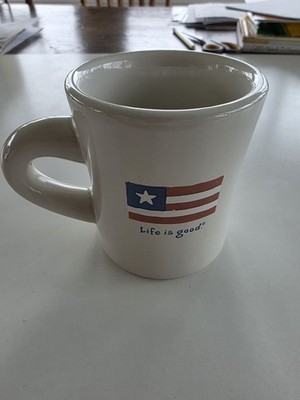 Life is Good Mug Do what you like. Like what you do. American Flag White