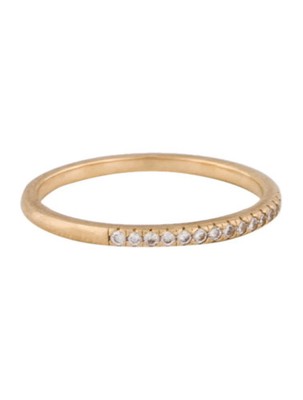 Mejuri 14K Diamond Team Ring Size 9.25 