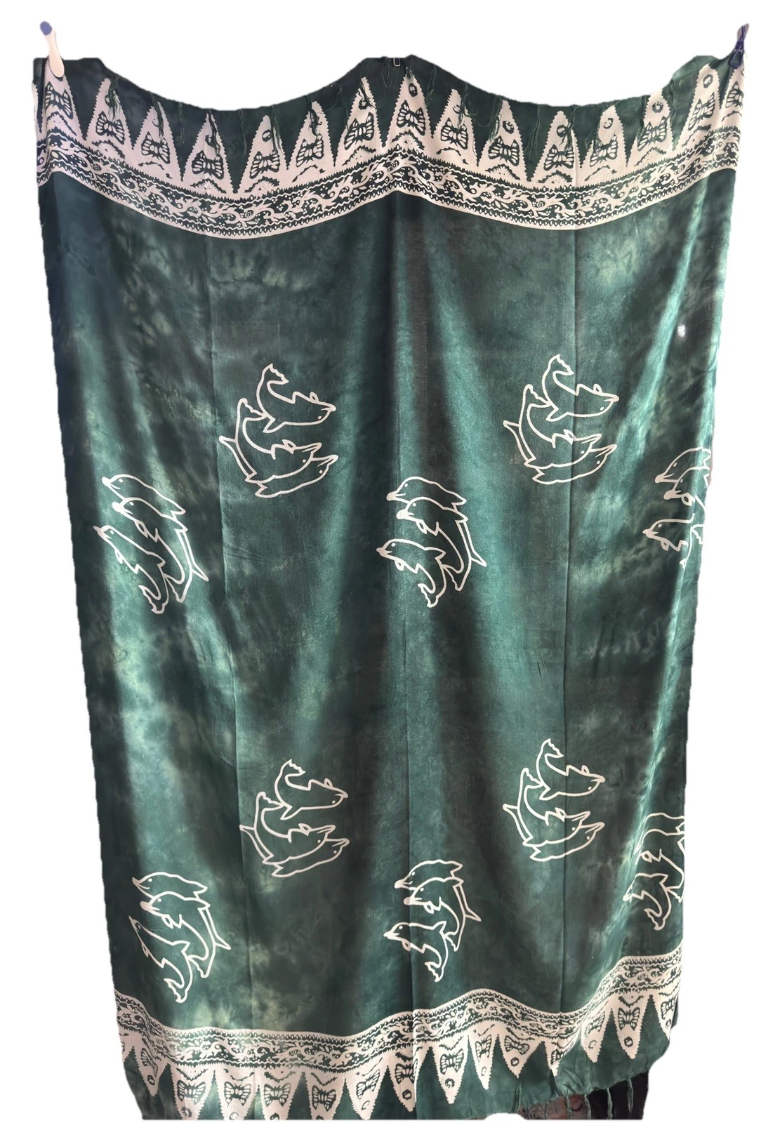 Batik style Rayon Scarf/Sarong/Wall Hanging, light & airy, great at the beach