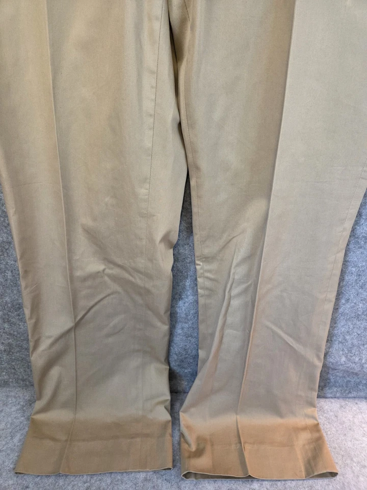J Lindeberg Pants Mens 38x33 Actual Size Tan Performance Golf Golfer Slacks Flat - Image 3 of 4