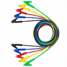 KAIWEETS 5PCS Alligator Clips Electrical Test Leads Set, 15A Jumper Wires Hea...