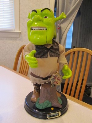 Vintage 2004 Gemmy Shrek 2 Animated Bank Sings & Dances MOUTH DOES NOT MOVE READ