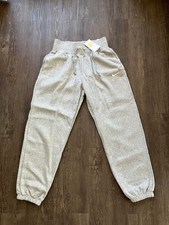 Women's Nike Sportswear Oversized Fleece Sweatpants Gray Heather Size Small