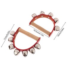 Handbell Hand Bells W 5/7pcs Jingle Bells Wood Handle Musical Instrument Bells