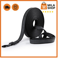 Schleppleine Hund 10M 2,5Cm Mit Gummifaeden Reflektoren Trainingsleine