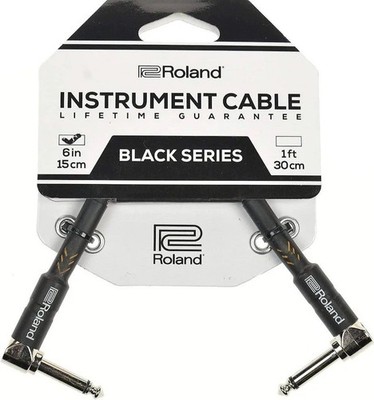 Roland RIC-BPC Black Series Patch instrument Cable Right Angle - 6''