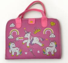 Montessori Felt Busy Board for Toddlers Interactive Sensory Toy Quiet Book Pink